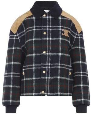 Celine Blouson Triomphe Bomber Jacket - Blue