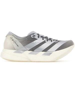 Y-3 Striped Logo Trainers - White