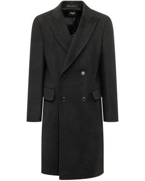 BOSS Double Breasted Coat - Black