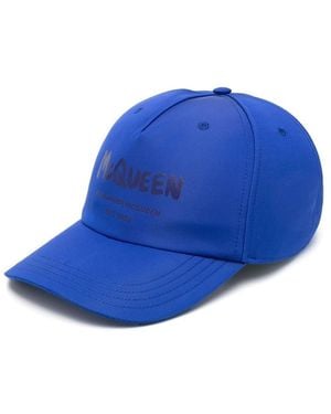 McQueen Graffiti Logo Baseball Hat - Blue