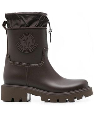 Moncler Logo Boots - Brown