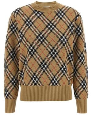 Burberry Check Sweater - Gray