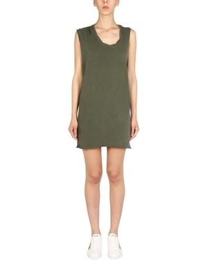 DSquared² Solid Round Neck Mini Dress - Green