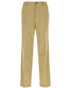 A.P.C. Khaki Flat Front Trousers - Natural