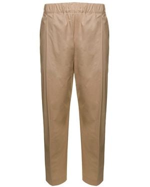 Laneus Loose Elasticated Trousers - Natural