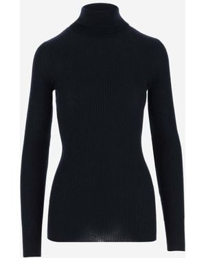 Wild Cashmere Turtleneck Pullover - Black