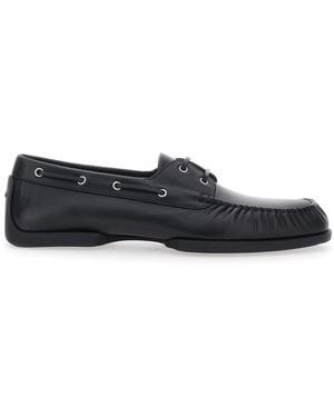 Jil Sander Ruffled Loafers - Black