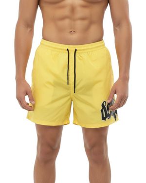 DSquared² Logo Swim Shorts - Yellow