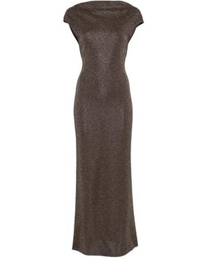 Max Mara Dress With Lamé Detail - Brown