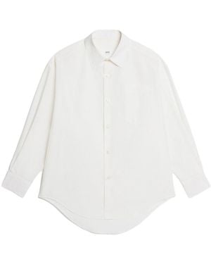 Ami Paris Boxy Fit Cotton Shirt - White