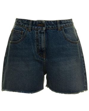 Palm Angels Denim Shorts - Blue