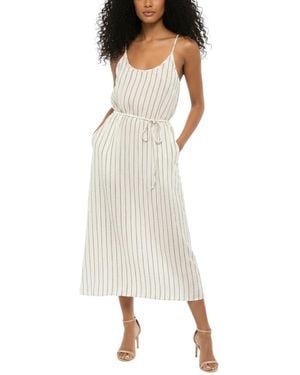 Woolrich Stripes Scoop Neck Midi Dress - Natural