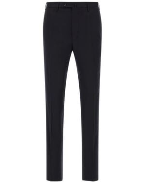 Incotex Slim Flat Front Pants - Blue