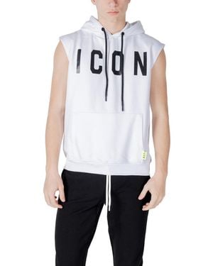 ICON DENIM Sleeveless Hoodie - White