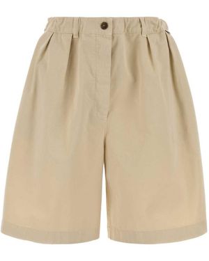 Prada Solid Shorts - Natural