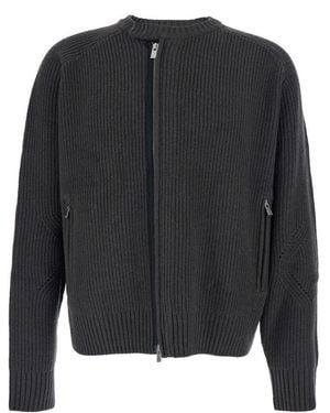 Tonywack Dark Knitted Cardigan - Black
