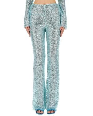 Self-Portrait High-Rise Trousers - Blue