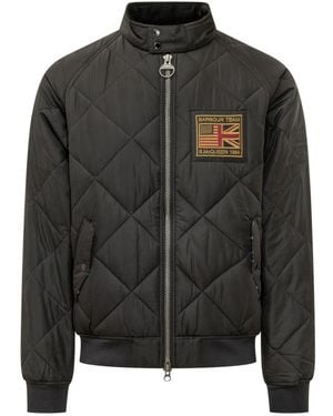 Barbour Quilted Logo Jacket - Black