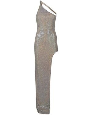 The Sei One Shoulder Long Dress - Grey