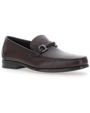 Ferragamo Leather Loafers - Gray