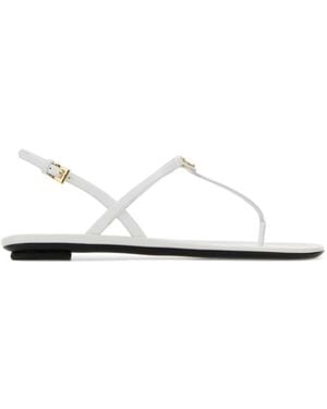 Prada Solid Infradito Sandals - White