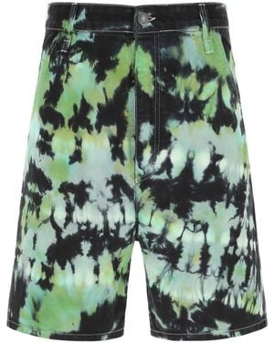 Ami Paris Tie-Dye Shorts - Green