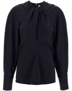 Victoria Beckham Twist Detail Blouse - Blue
