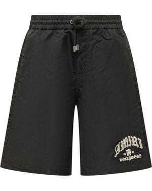 Amiri Embroidered Logo Shorts - Black