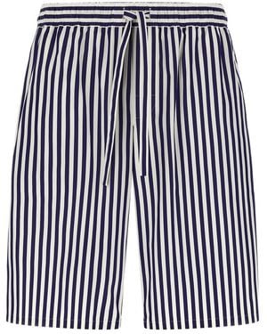 Dolce & Gabbana Dolce & Gabbana Striped Bermuda Shorts - Blue
