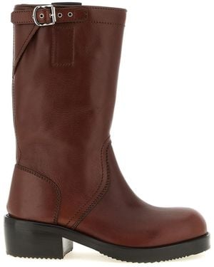 Dries Van Noten Biker Boots - Brown