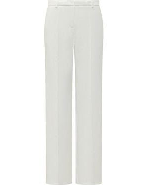 Pinko Straight Flat Front Pants - White