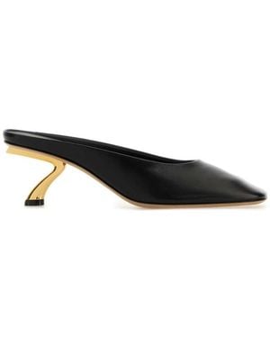 Ferragamo Leather Mules - Black