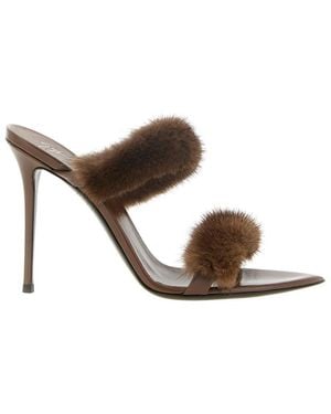 Giuseppe Zanotti Textured Intriigo Heels - Brown