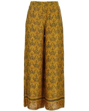 OBIDI Relaxed Printed Pleated Pants - Multicolor