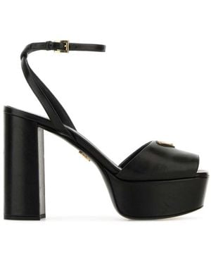 Prada Nappa Leather Sandals - Black