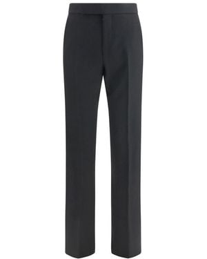 Tom Ford Flat Front Trousers - Blue