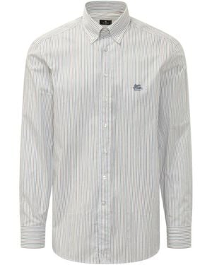 Etro Regular Stripes Shirt - Gray