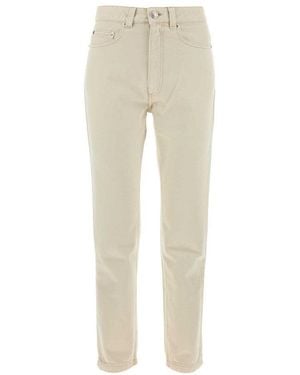 Ami Paris Ami Ivory Denim Jeans - Natural