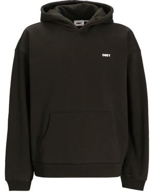 Obey Graphic Print Hoodie - Black