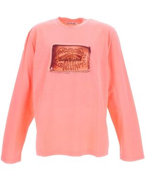 Acne Studios Printed None T-Shirt - Pink