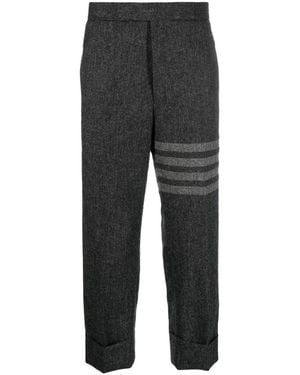Thom Browne Bar Wool Pants - Gray
