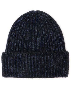 Missoni Dark Knitted Beanie Cap - Blue