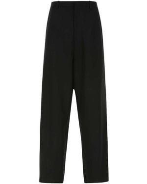 Balenciaga Wool Wide Leg Pant - Black