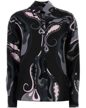 PUCCI Regular Printed Shirt - Black