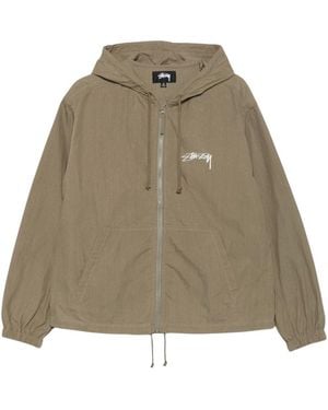 Stussy Logo Hood Jacket - Green