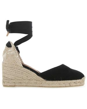 Castañer Lace Up Espadrilles - Black