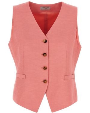Alberto Biani Linen Viscose Vest - Pink