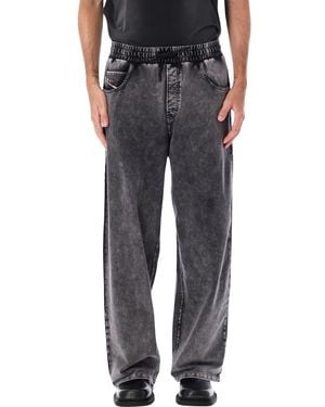 DIESEL Relaxed Drawstring Jeans - Black