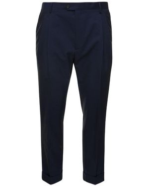 Reveres 1949 Dark Tailored Trousers - Blue