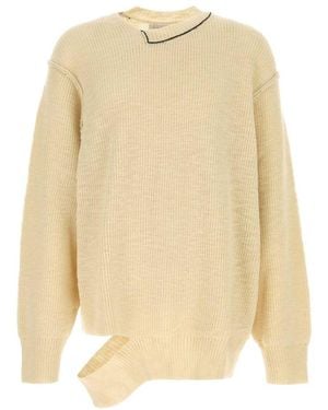Yohji Yamamoto Wool Oversized Sweater - Natural